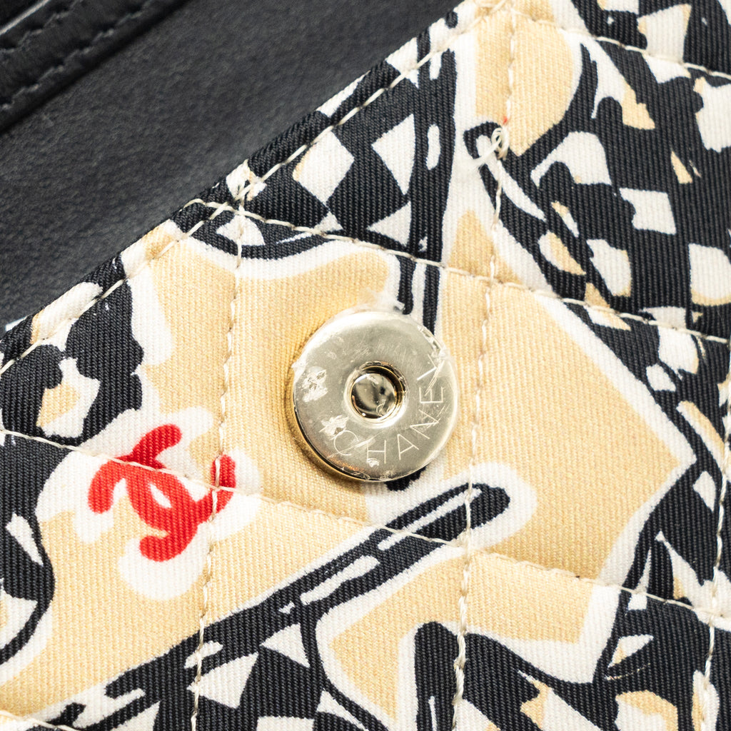 CHANEL MINI CLUTCH WITH CHAINS FABRIC MULTICOLOUR LGHW(MICROCHIP)