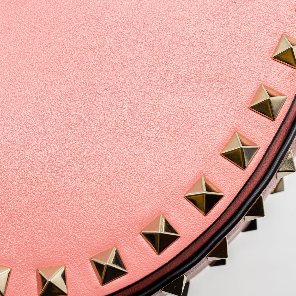 VALENTINO HALF MOON FLAP BAG CALFSKIN PINK LGHW
