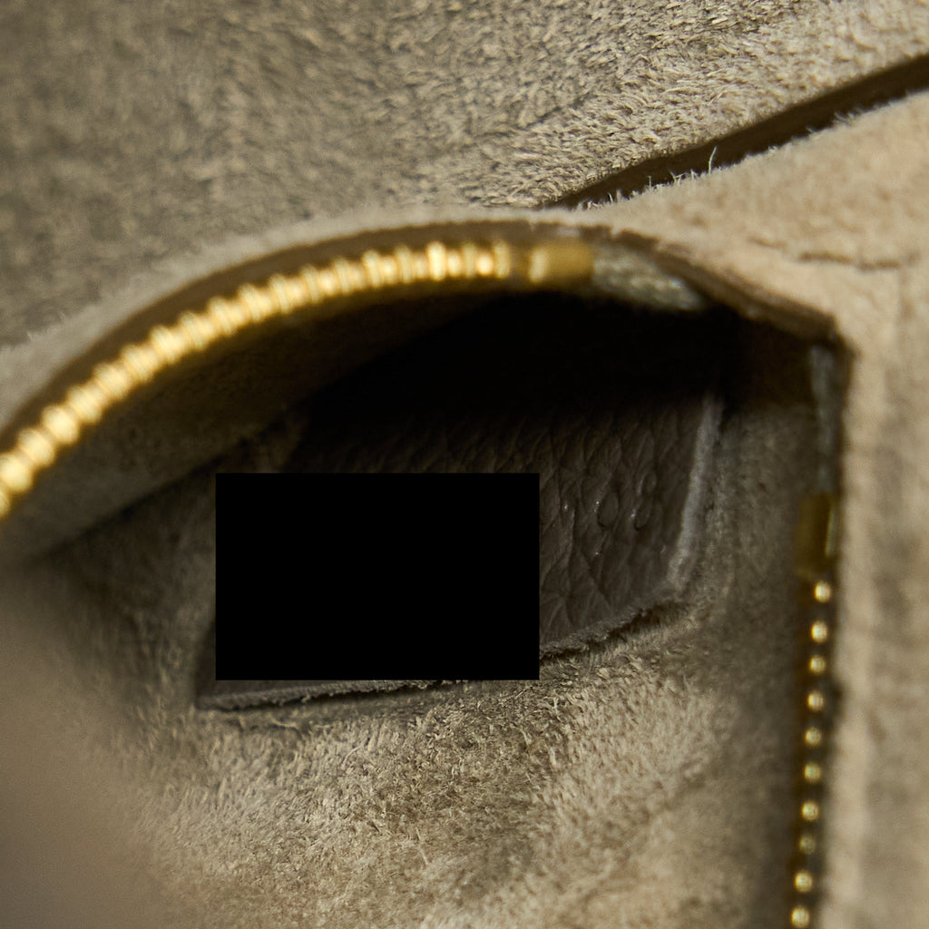 CELINE SMALL SANGLE BUCKET BAG LIGHT GREY GHW