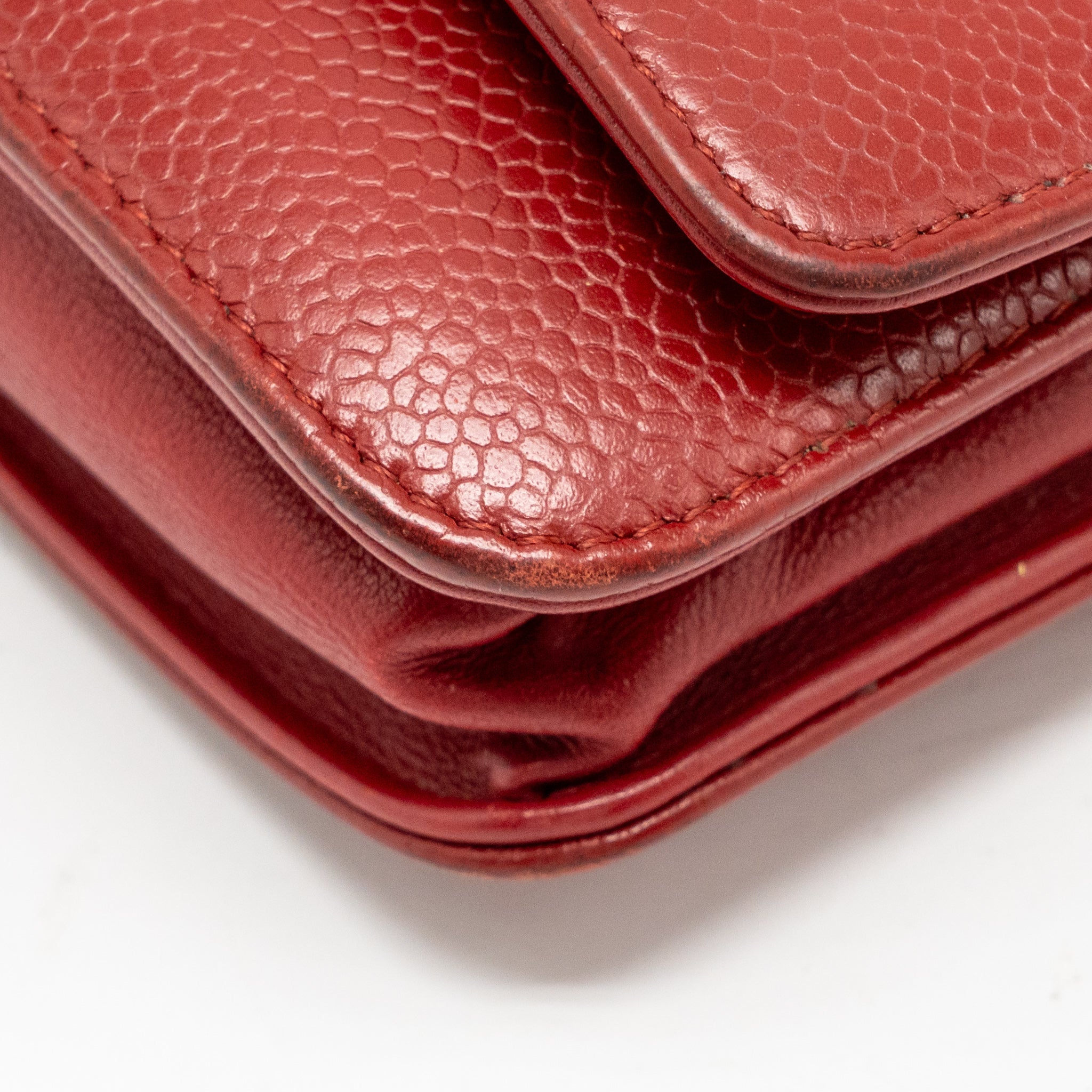 CHANEL TIMELESS WALLET ON CHAIN CAVIAR RED SHW