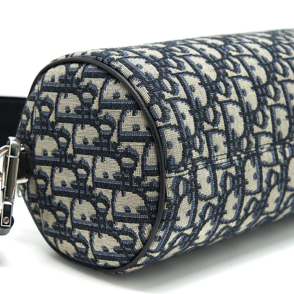 DIOR BLUE OBLIQUE MESSENGER ROLLER BAG