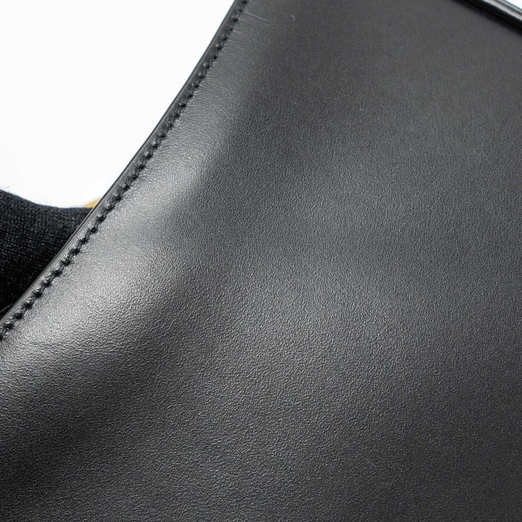 SAINT LAURENT/YSL LE 5 A 7 HOBO BAG SMOOTH CALFSKIN BLACK GHW