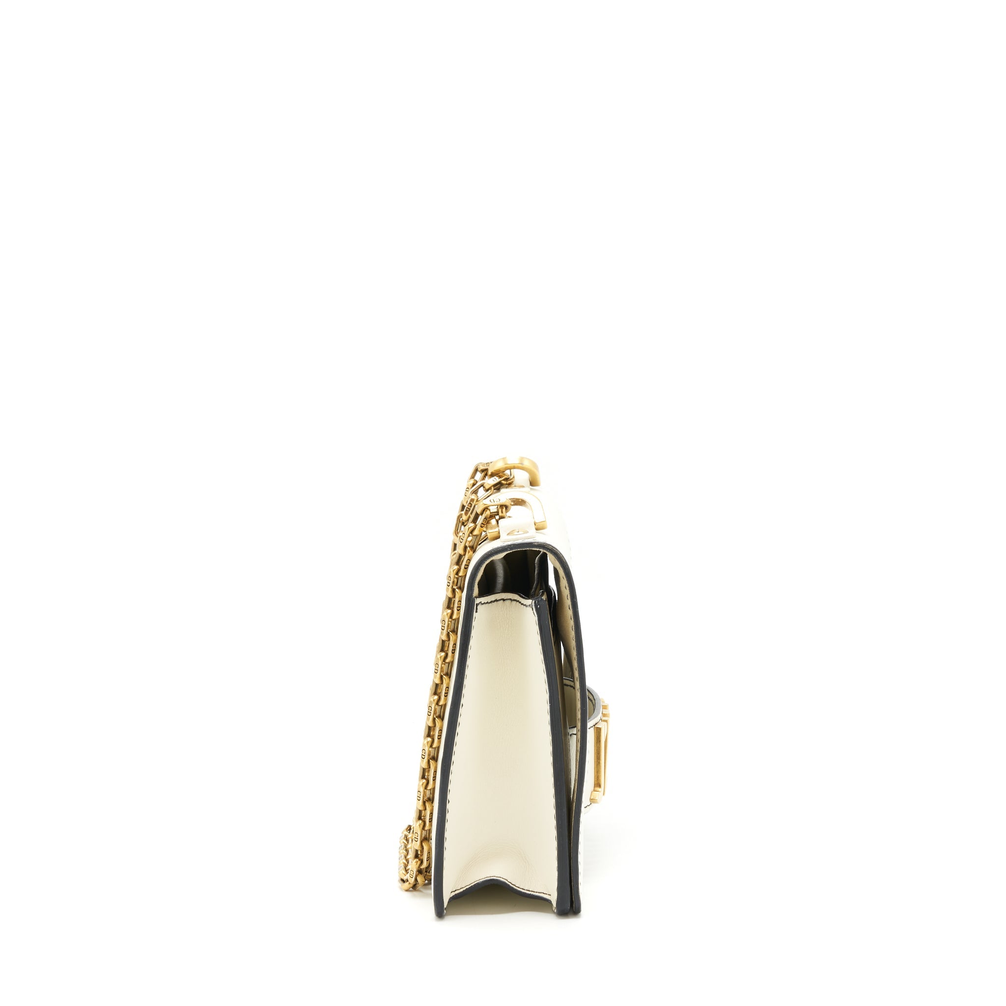 DIOR J'ADIOR FLAP BAG CHAIN BAG CLUTCH WHITE GHW