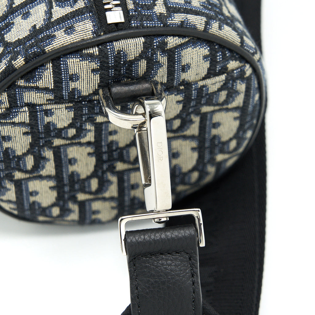 DIOR BLUE OBLIQUE MESSENGER ROLLER BAG