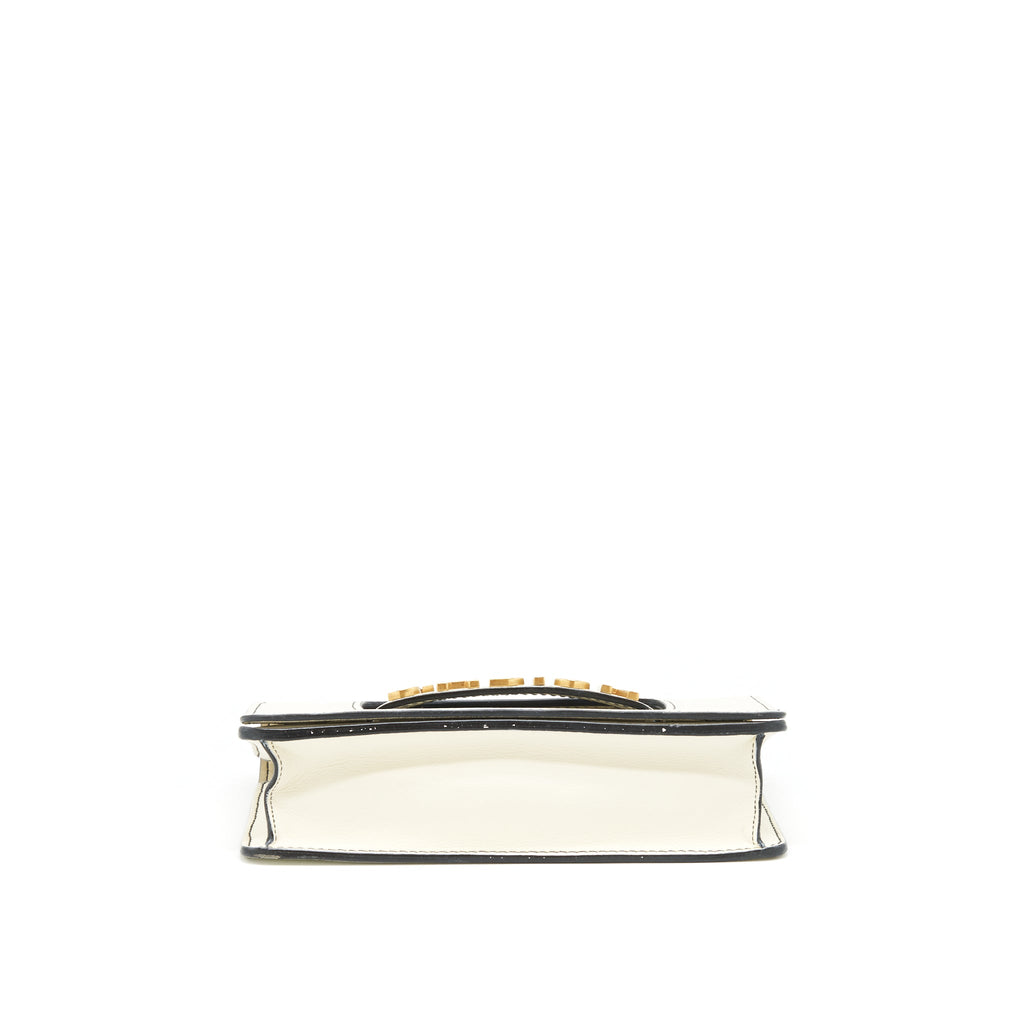 DIOR J'ADIOR FLAP BAG CHAIN BAG CLUTCH WHITE GHW