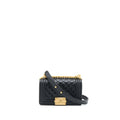 CHANEL SMALL BOY BAG CAVIAR BLACK GHW (MICROCHIP )