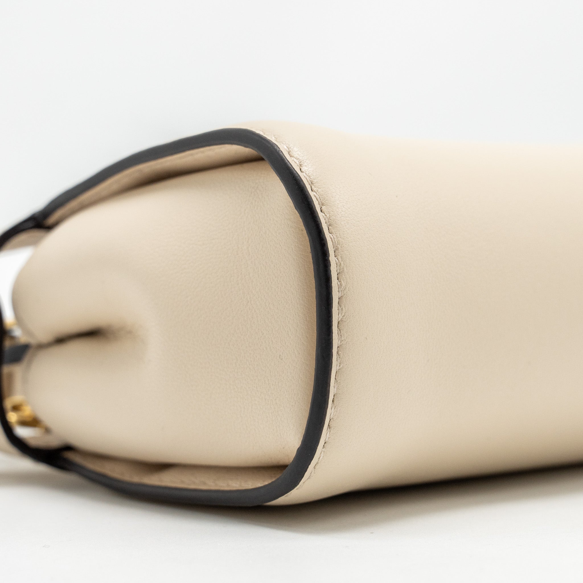 FENDI NANO PEEKABOO LAMBSKIN WHITE GHW