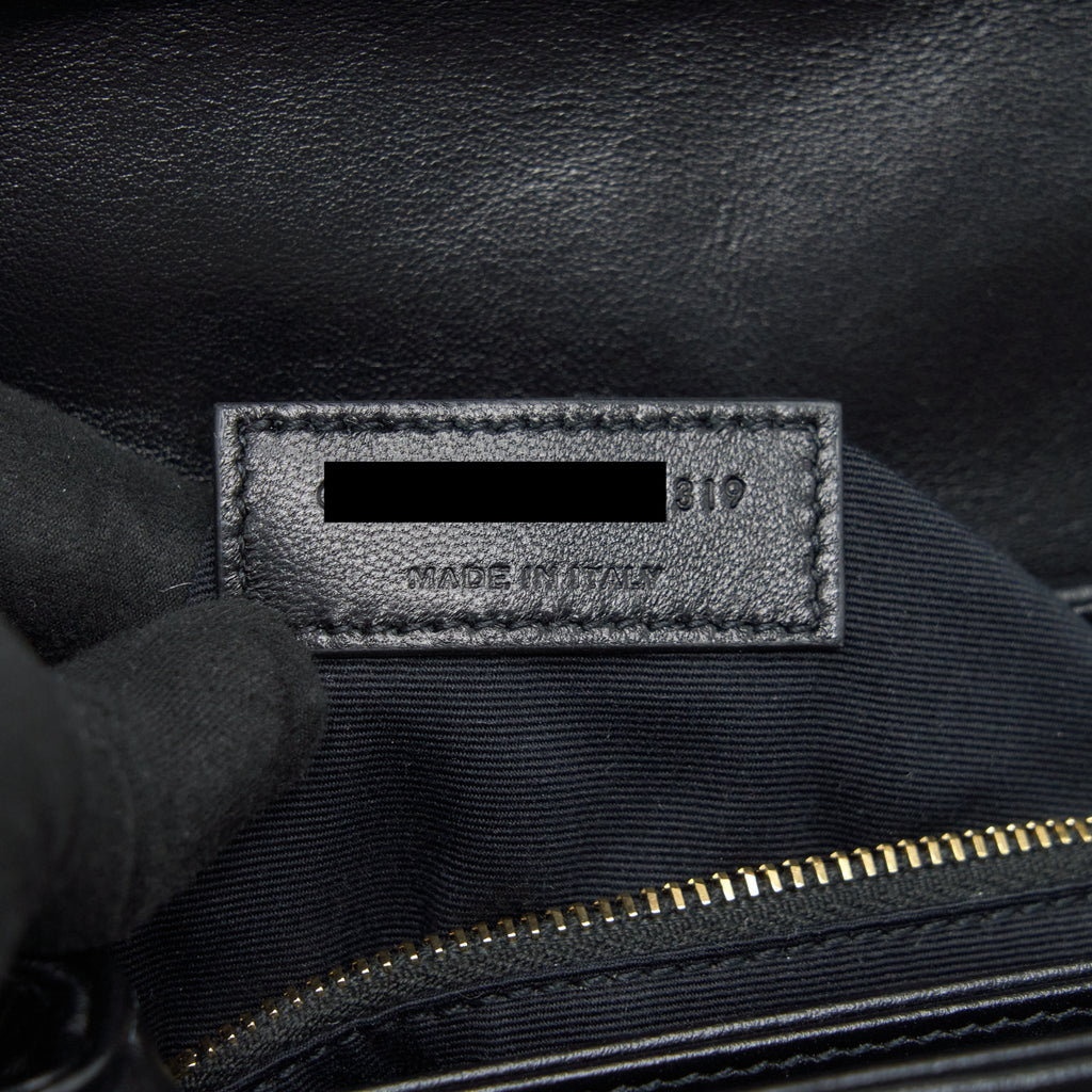 SAINT LAURENT/ YSL TOY LOULOU BAG QUILTED BLACK GHW