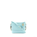 CHANEL SMALL GABRIELLE CHEVRON CALFSKIN LIGHT BLUE MULTICOLOUR HARDWARE