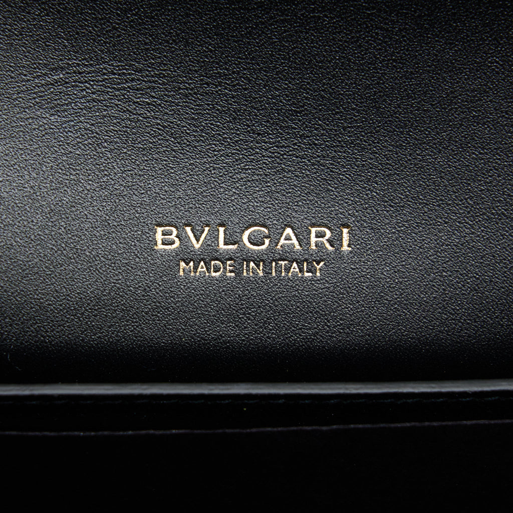 BVLGARI SERPENTI FOREVER CHAIN WALLET PATENT DARK PINK