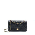 CHANEL MEDIUM CLASSIC FLAP BAG CAVIAR BLACK GHW