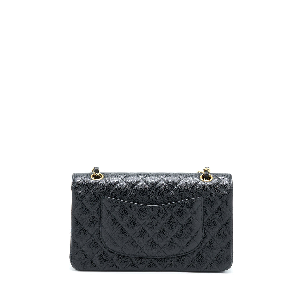 CHANEL MEDIUM CLASSIC FLAP BAG CAVIAR BLACK GHW