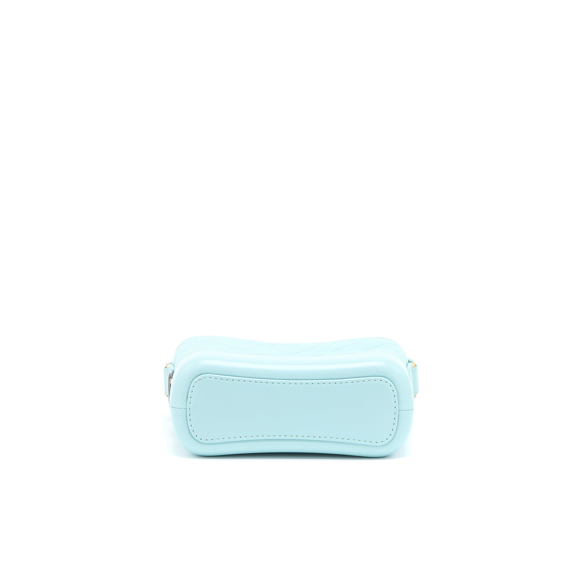 CHANEL SMALL GABRIELLE CHEVRON CALFSKIN LIGHT BLUE MULTICOLOUR HARDWARE