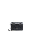 CHANEL MINI 2.55 REISSUE AGED CALFSKIN SO BLACK WITH BLACK HARDWARE (MICROCHIP)