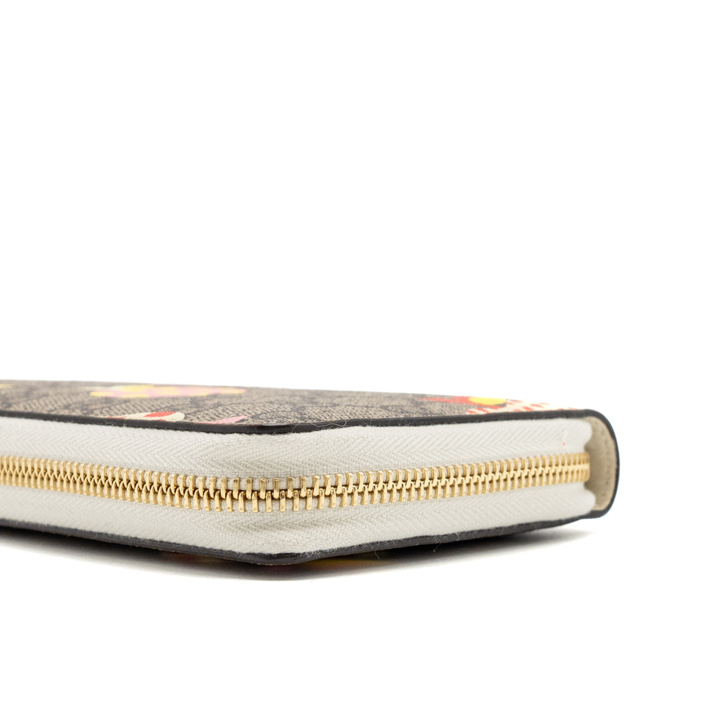 GUCCI ZIPPER WALLET GG SUPREME CANVAS WITH PRINT MULTICOLOR LGHW