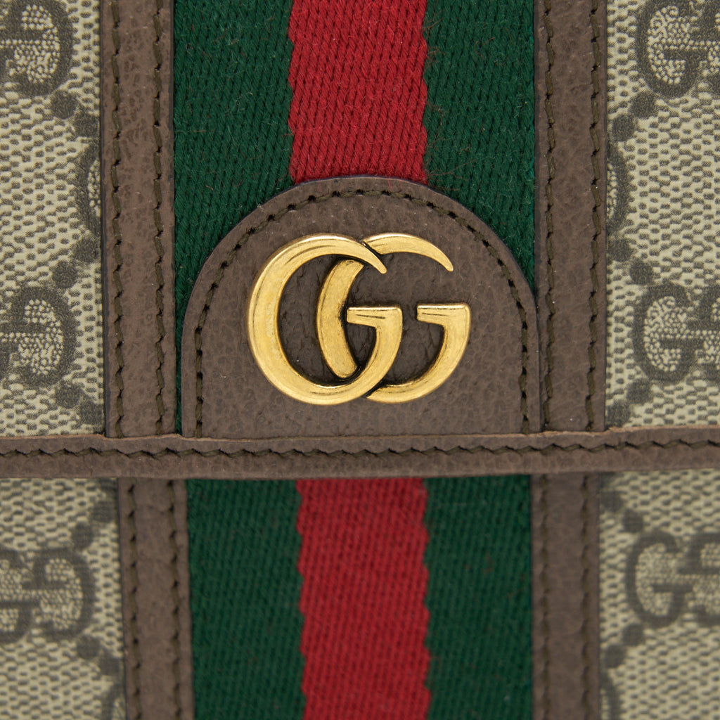 GUCCI OPHIDIA MINI BAG GG SUPREME CANVAS GHW