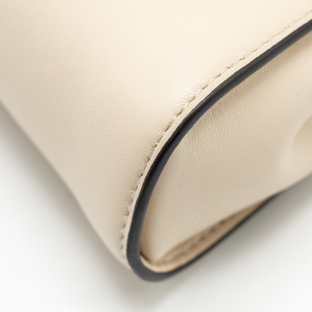 FENDI NANO PEEKABOO LAMBSKIN WHITE GHW