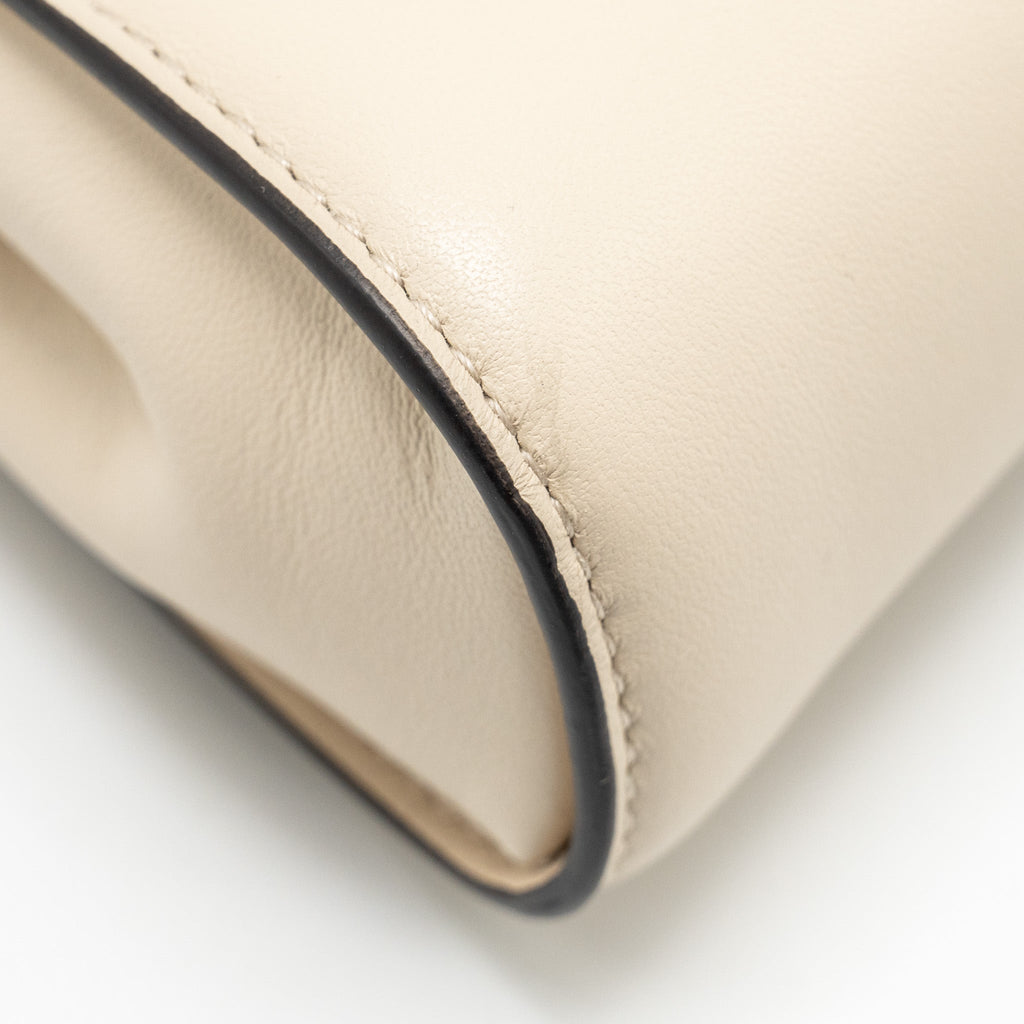 FENDI NANO PEEKABOO LAMBSKIN WHITE GHW