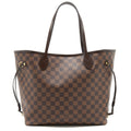 LOUIS VUITTON NEVERFULL MM DAMIER EBENE CANVAS /ROSE BALLERINE