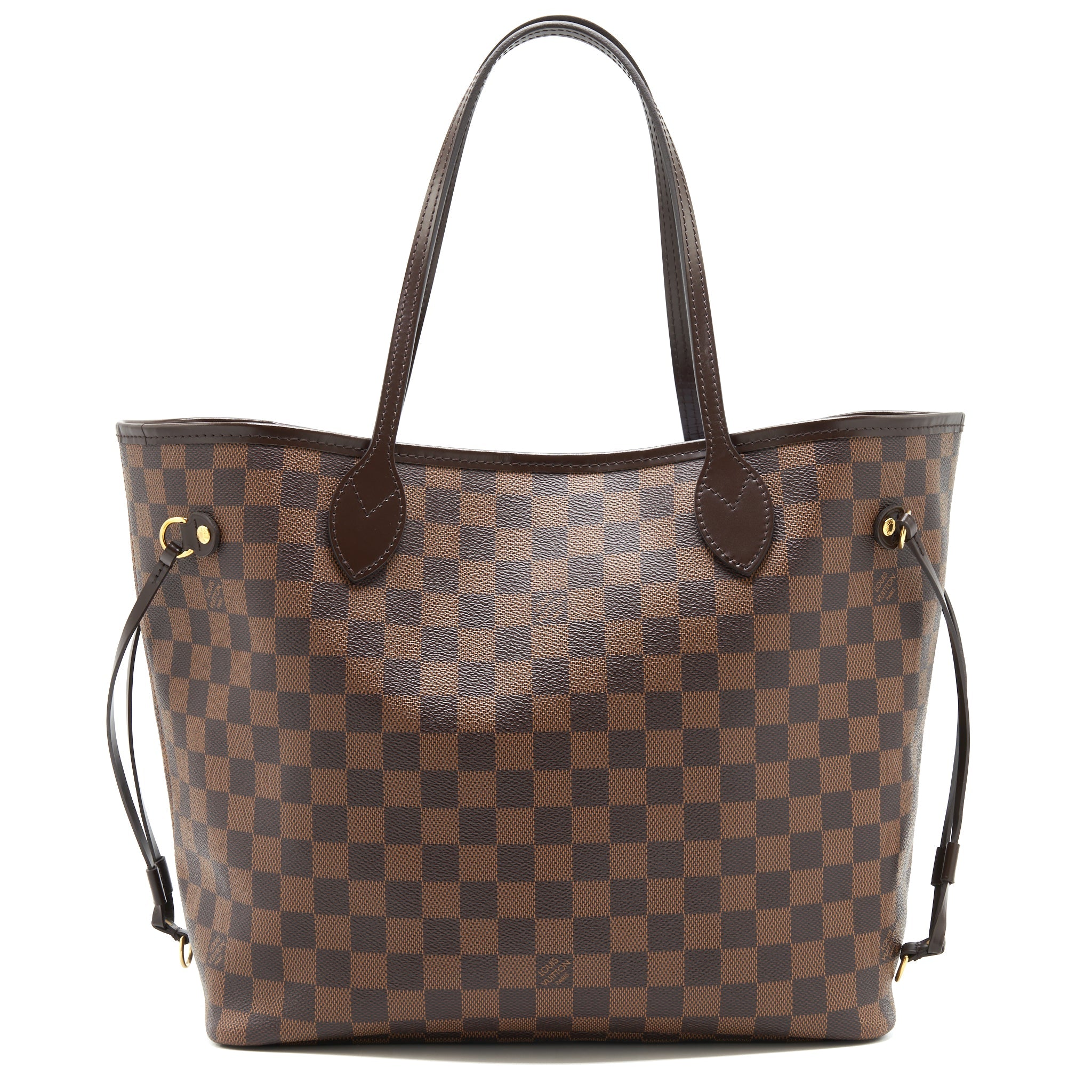 LOUIS VUITTON NEVERFULL MM DAMIER EBENE CANVAS /ROSE BALLERINE