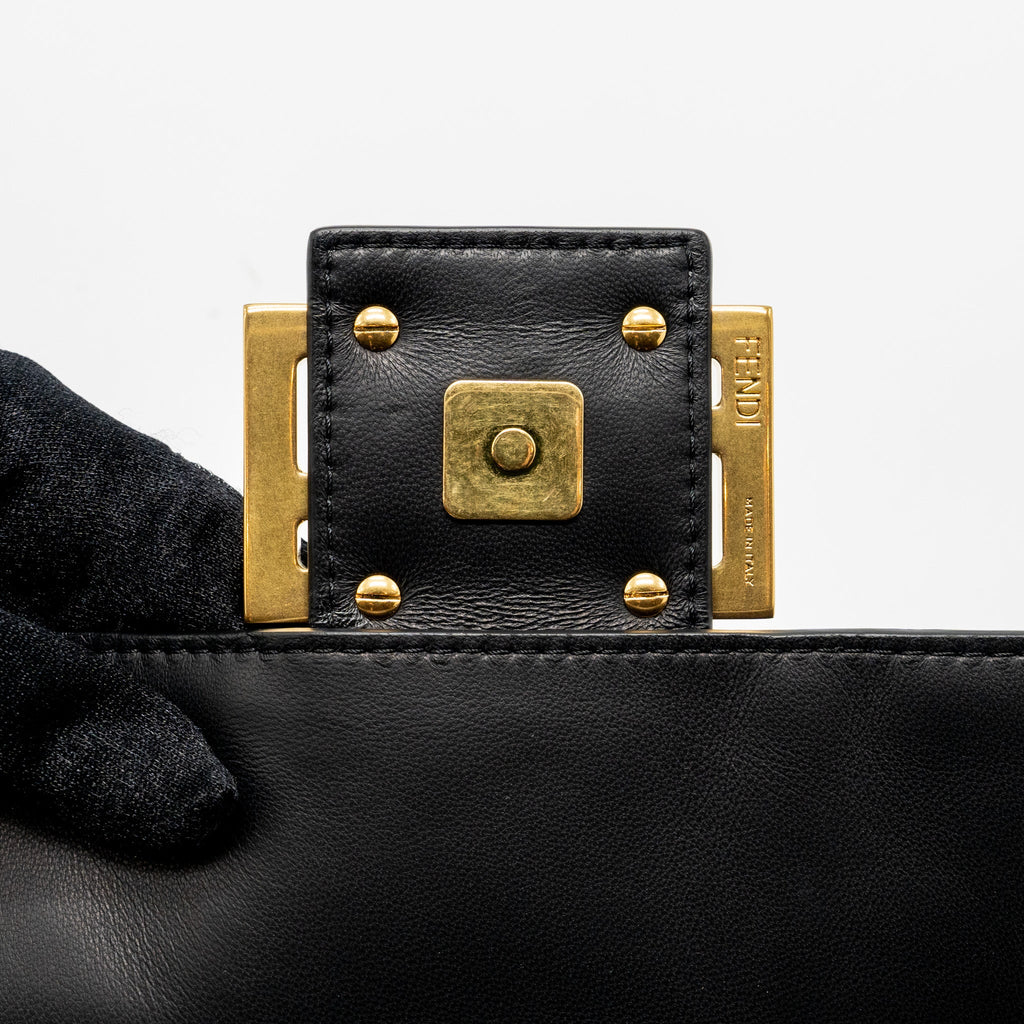 FENDI LARGE BAGUETTE BAG NAPPA BLACK GHW