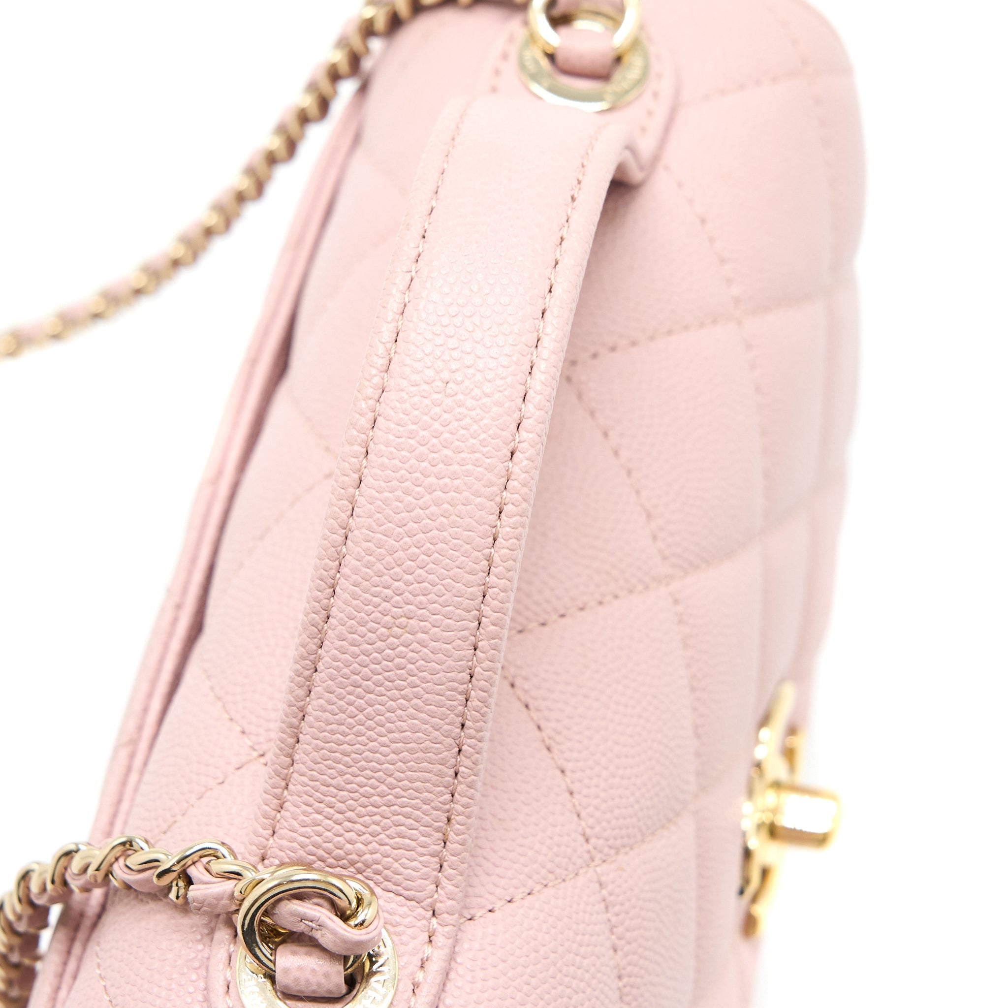 CHANEL SMALL BUSINESS AFFINITY BAG CAVIAR LIGHT PINK LGHW