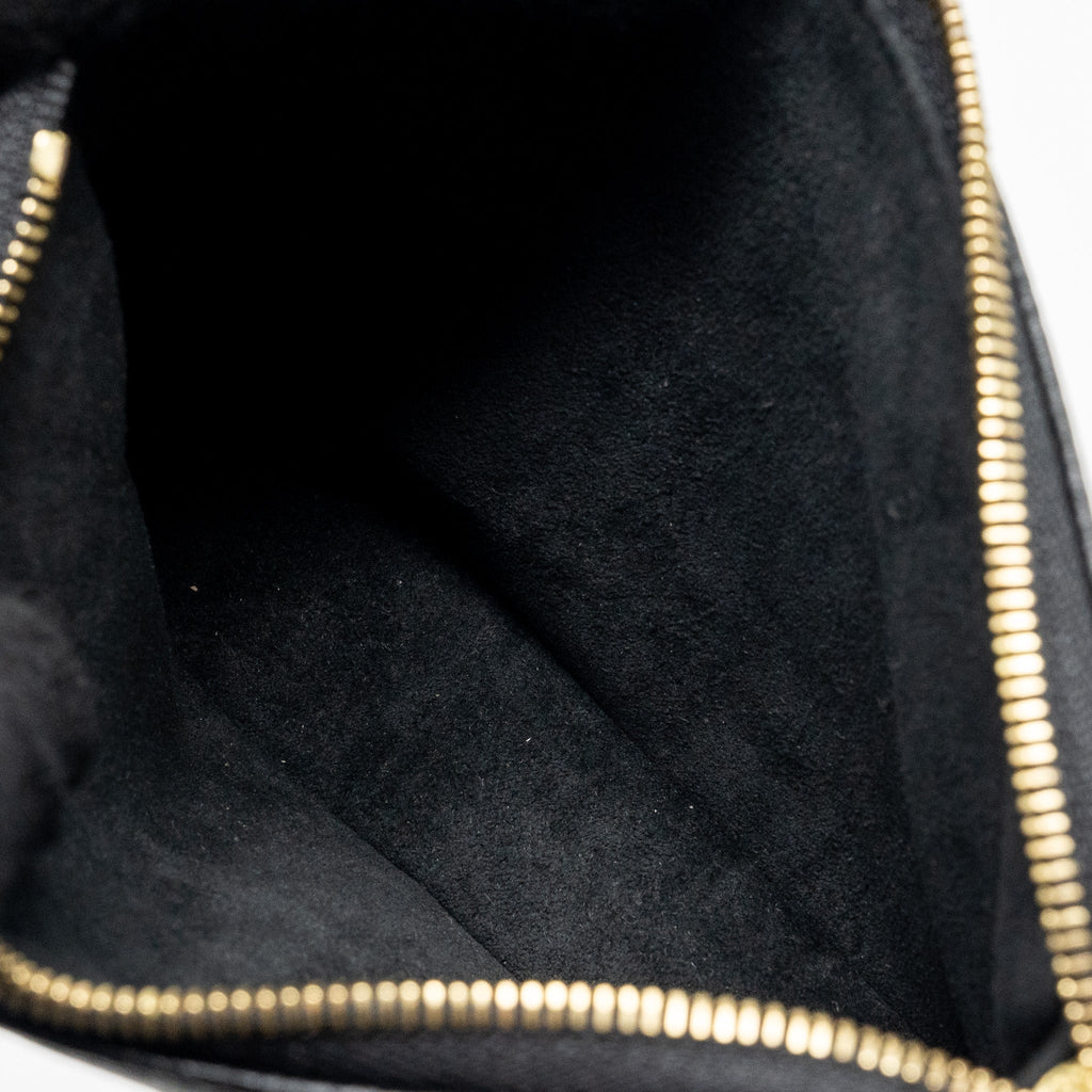 LOUIS VUITTON MINI POCHETTE ACCESSORIES BICOLOUR MONOGRAM EMPREINTE GHW