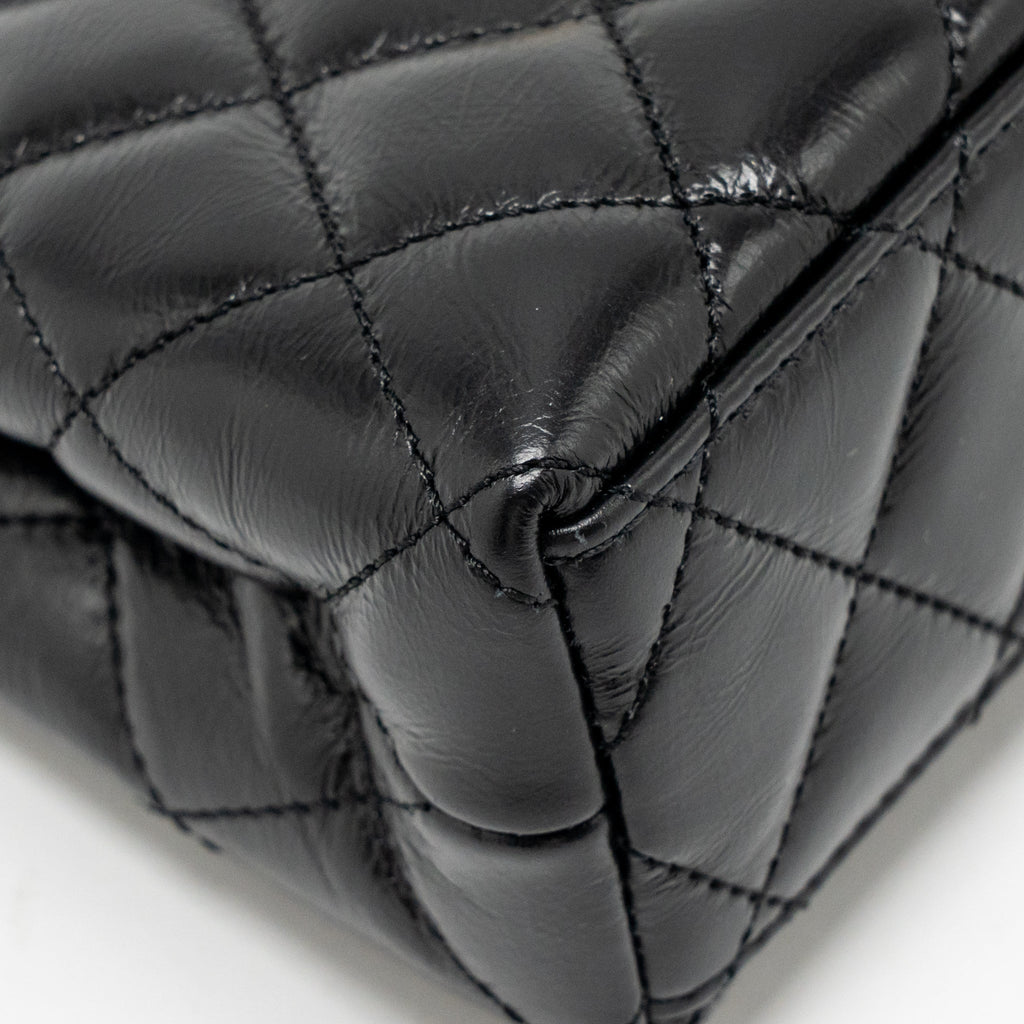 CHANEL MINI KELLY SHOPPING TOTE BAG CALFSKIN BLACK GHW (MICROCHIP)