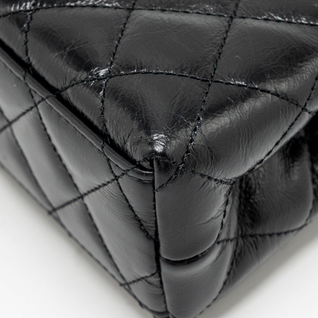 CHANEL MINI KELLY SHOPPING TOTE BAG CALFSKIN BLACK GHW (MICROCHIP)