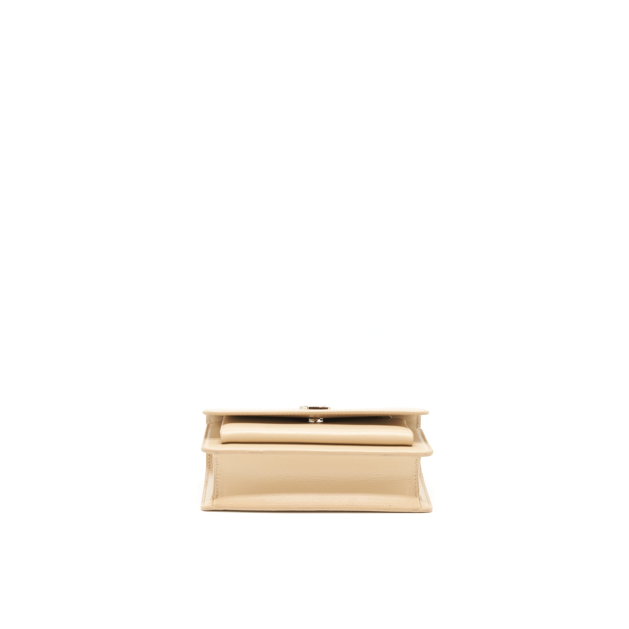 SAINT LAURENT MINI SUNSET CALFSKIN BEIGE SHW