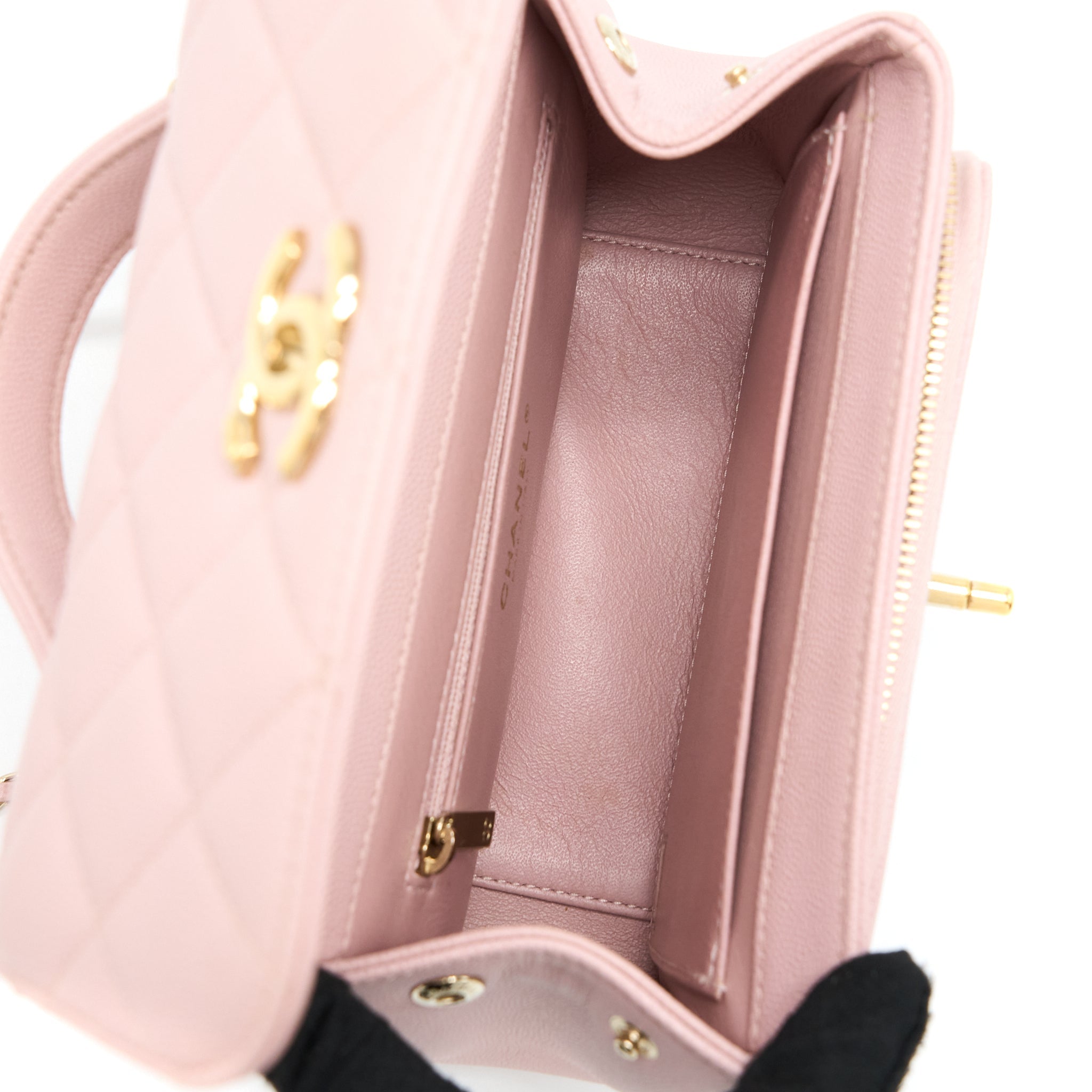 CHANEL SMALL BUSINESS AFFINITY BAG CAVIAR LIGHT PINK LGHW