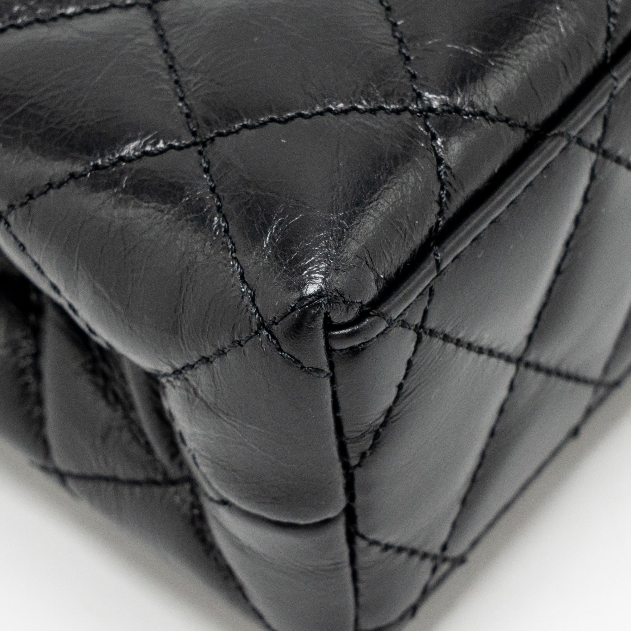 CHANEL MINI KELLY SHOPPING TOTE BAG CALFSKIN BLACK GHW (MICROCHIP)
