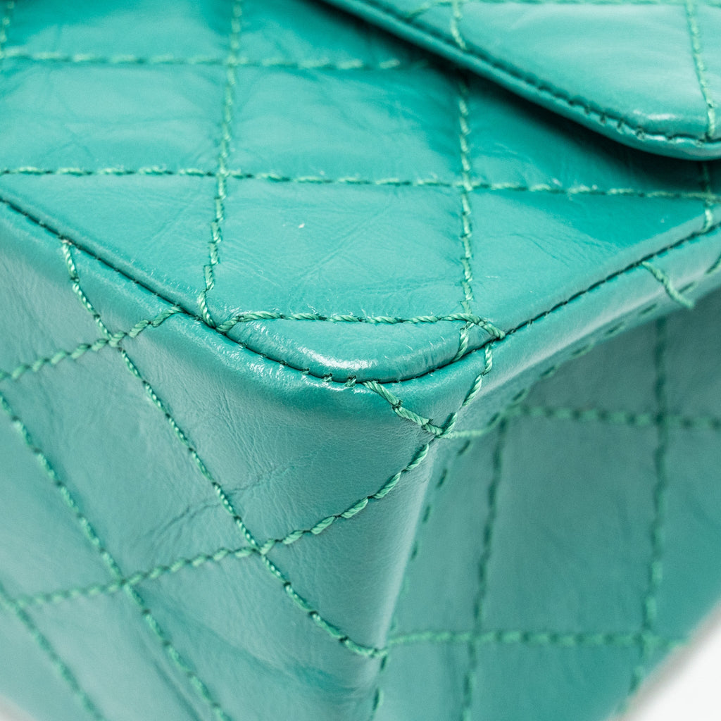 CHANEL MINI 2.55 REISSUE FLAP BAG CALFSKIN GREEN GHW