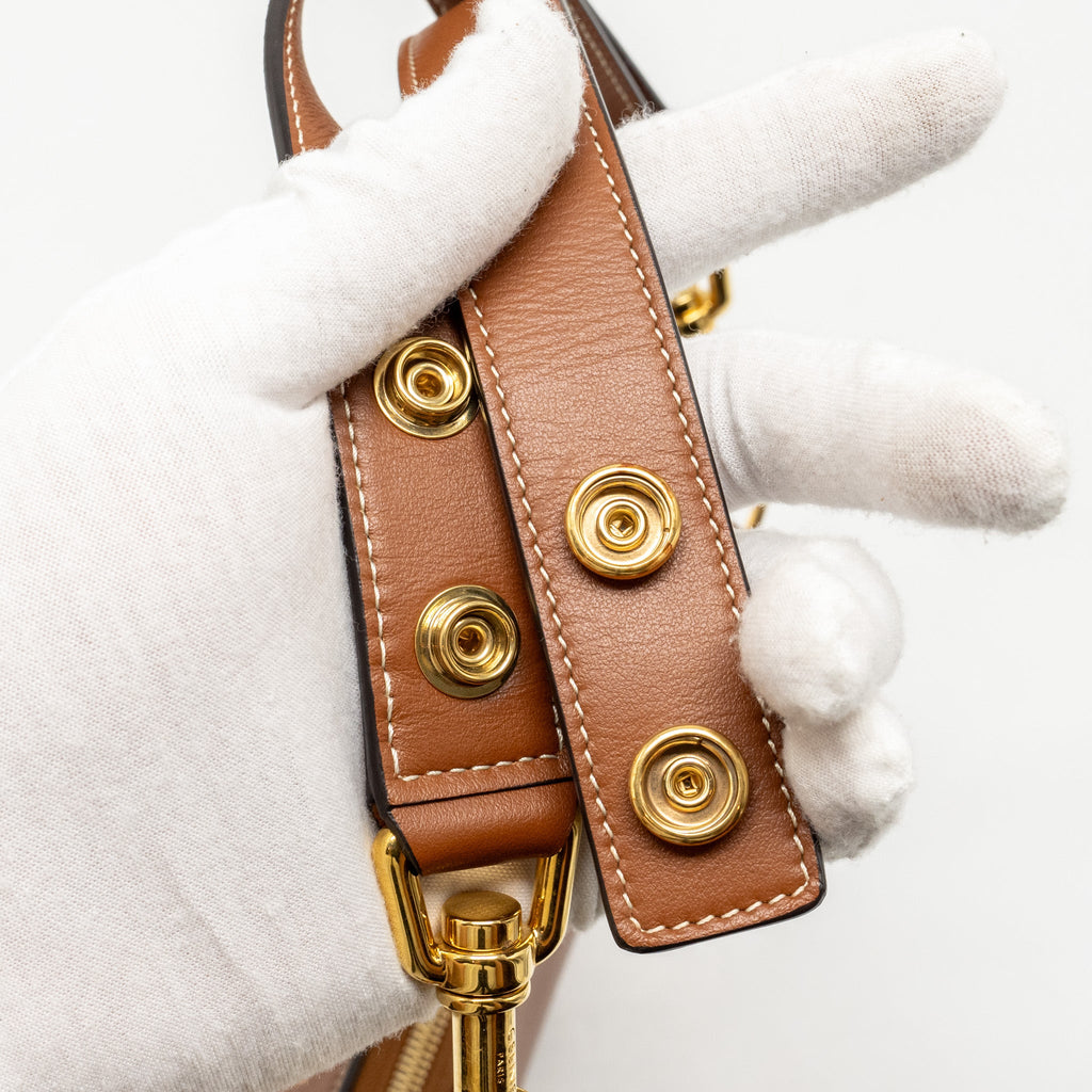 CELINE MEDIUM AVA STRAP BAG SMOOTH CALFSKIN TAN GHW