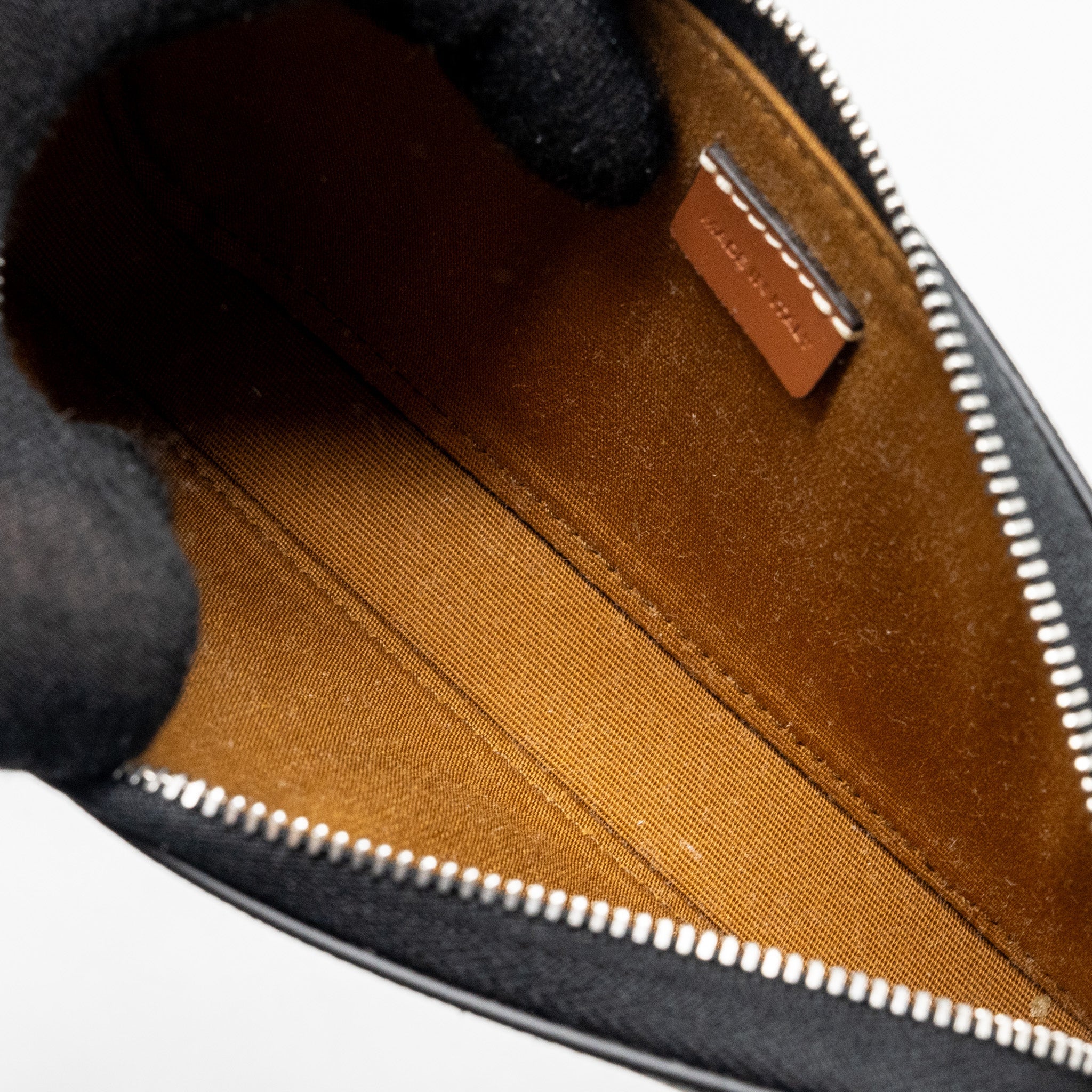 CELINE HORIZONTAL TRIOMPHE LOGO PRINT POUCH COATED CANVAS/LEATHER TAN/BROWN SHW