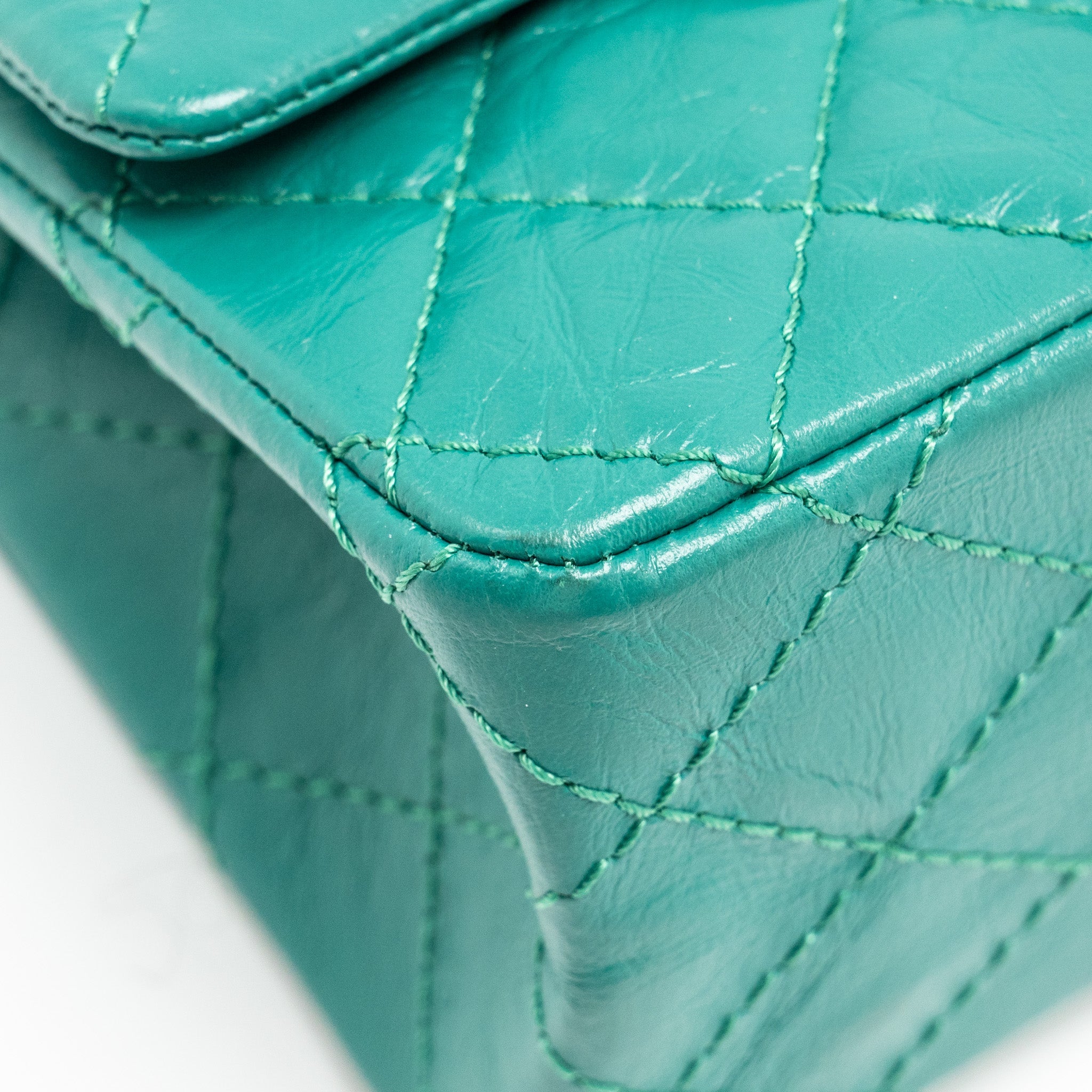 CHANEL MINI 2.55 REISSUE FLAP BAG CALFSKIN GREEN GHW