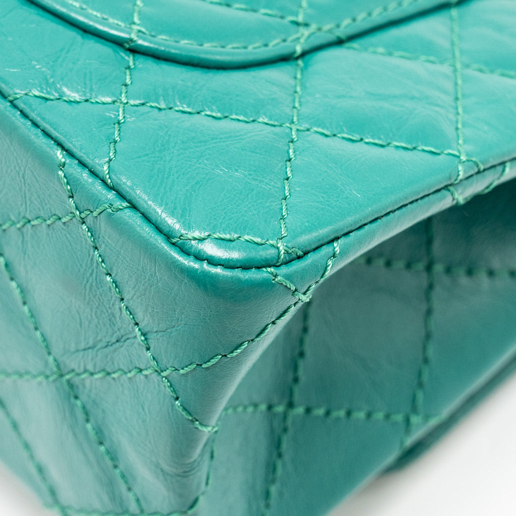 CHANEL MINI 2.55 REISSUE FLAP BAG CALFSKIN GREEN GHW