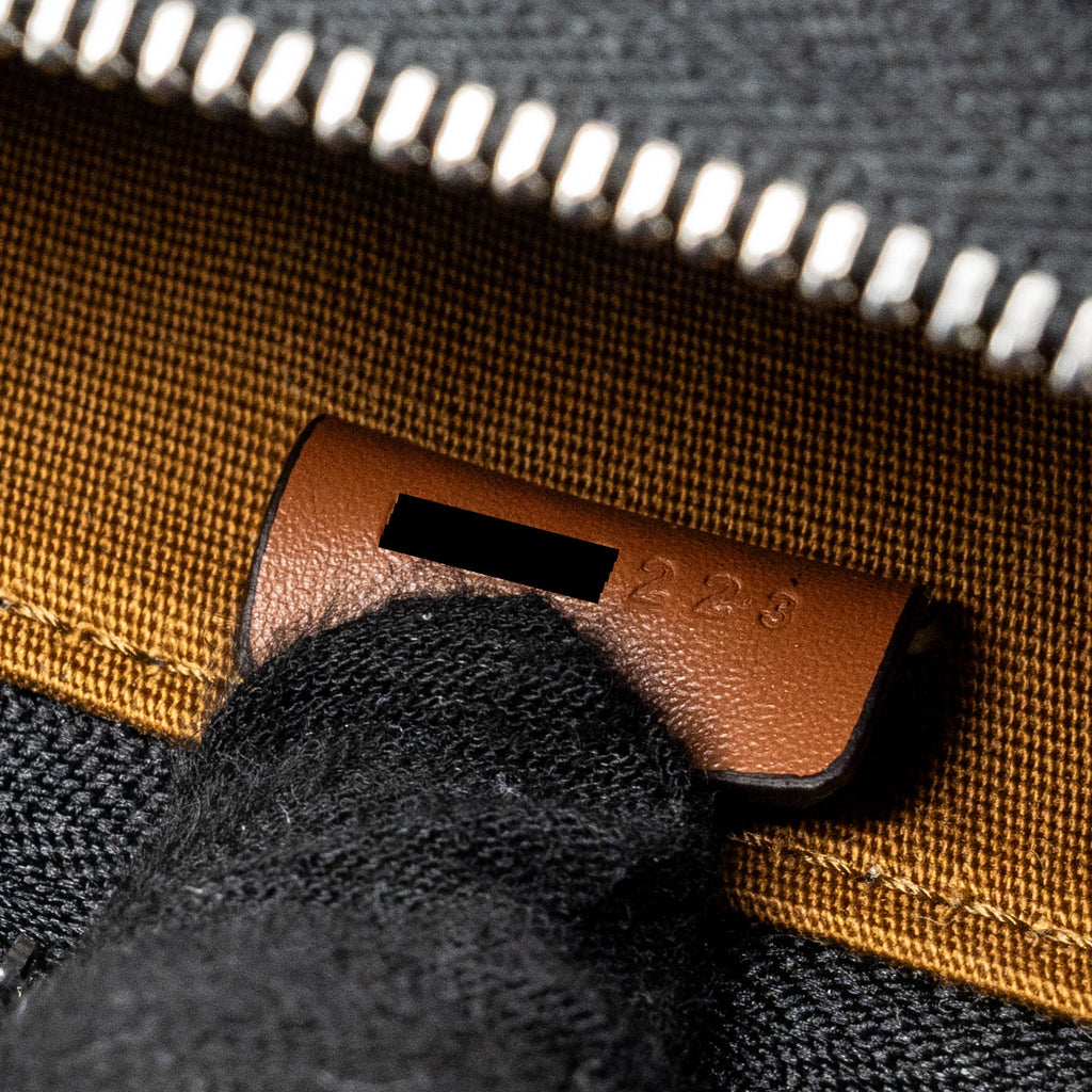 CELINE HORIZONTAL TRIOMPHE LOGO PRINT POUCH COATED CANVAS/LEATHER TAN/BROWN SHW
