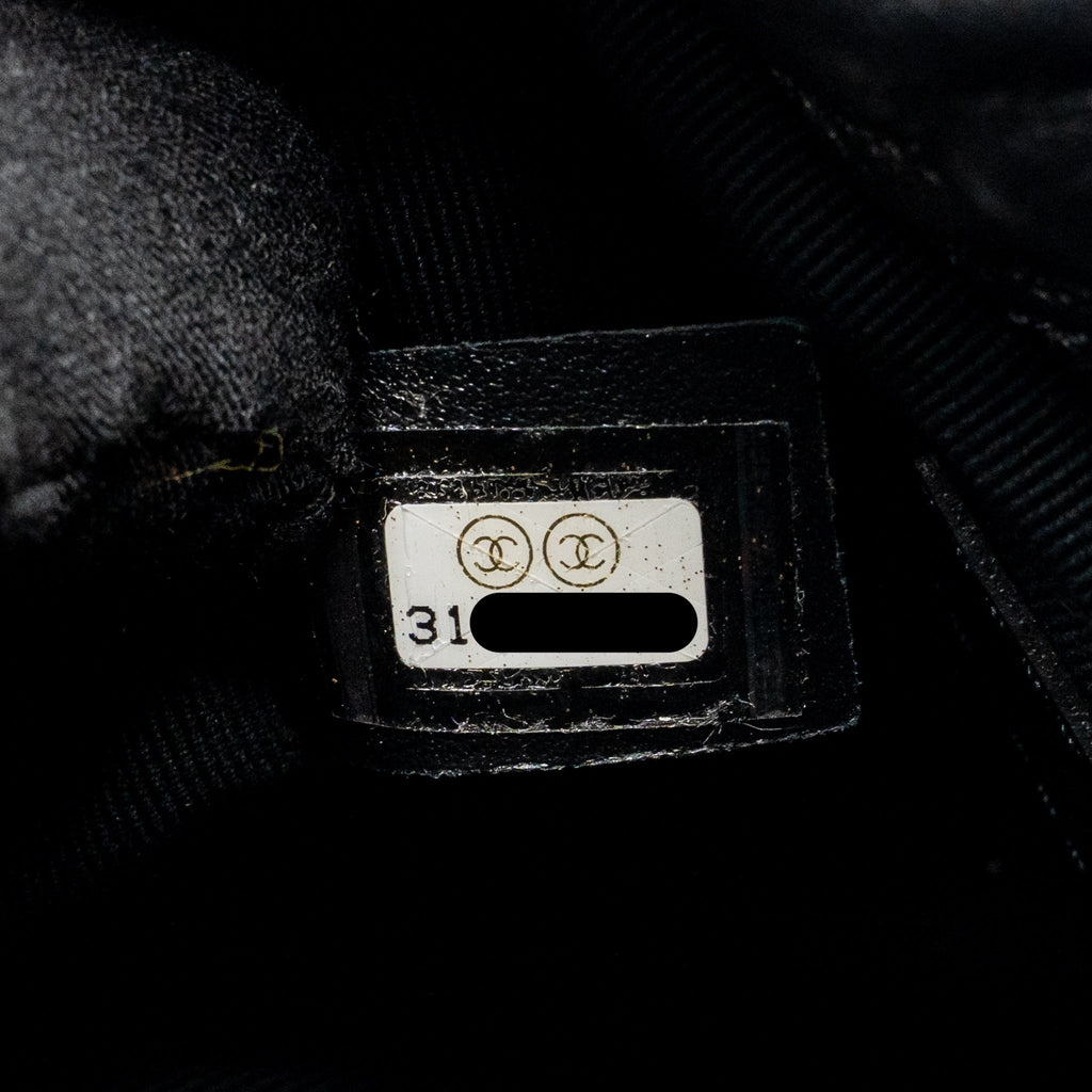 CHANEL ABOUT PEARLS QUILTED DRAWSTRING BUCKET BAG LAMBSKIN BLACK LGHW