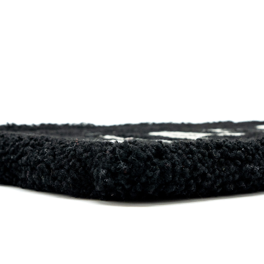 BALENCIAGA ZIP POUCH CLUTCH SHEARLING BLACK/ WHITE SHW