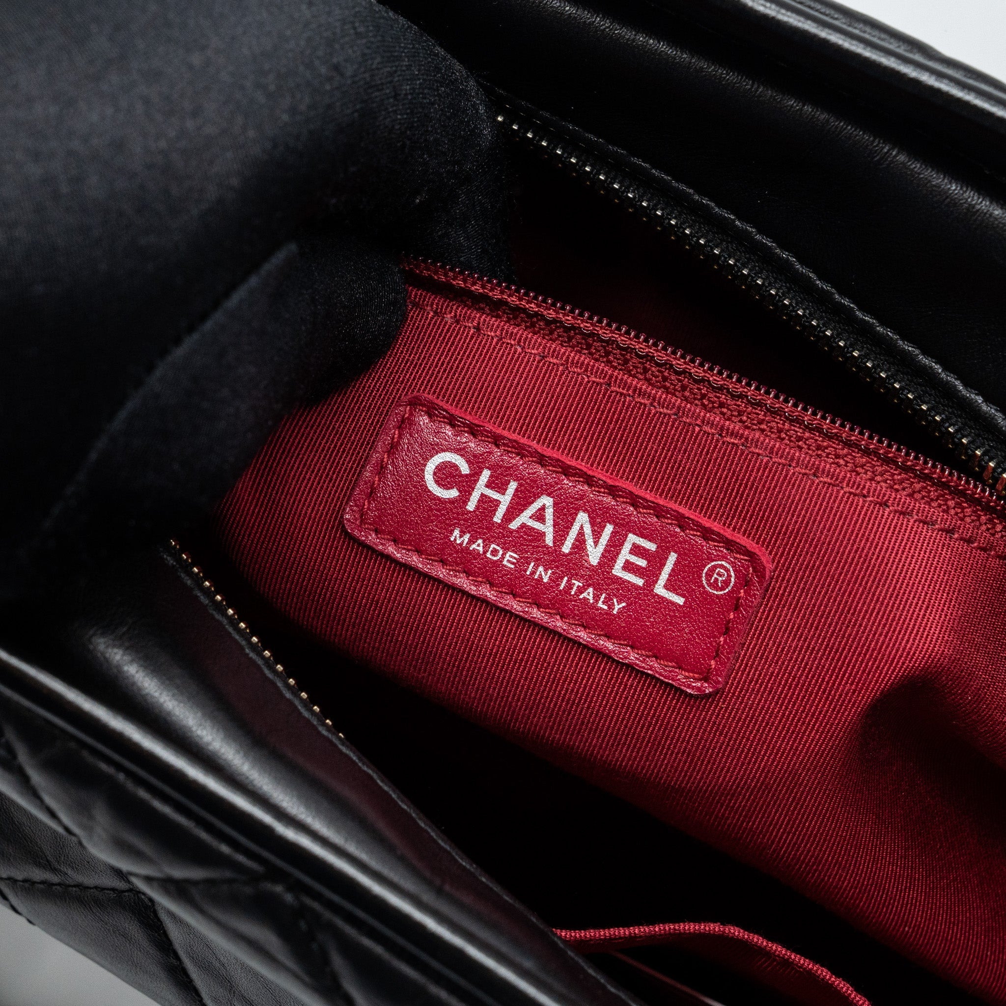 CHANEL LARGE GABRIELLE HOBO BAG  AGED CALFSKIN BLACK MULTICOLOUR HARDWARE