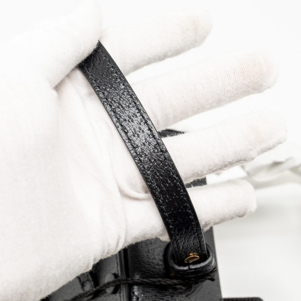 GUCCI 1955 HORSEBIT CROSSBODY BAG CALFSKIN BLACK GHW
