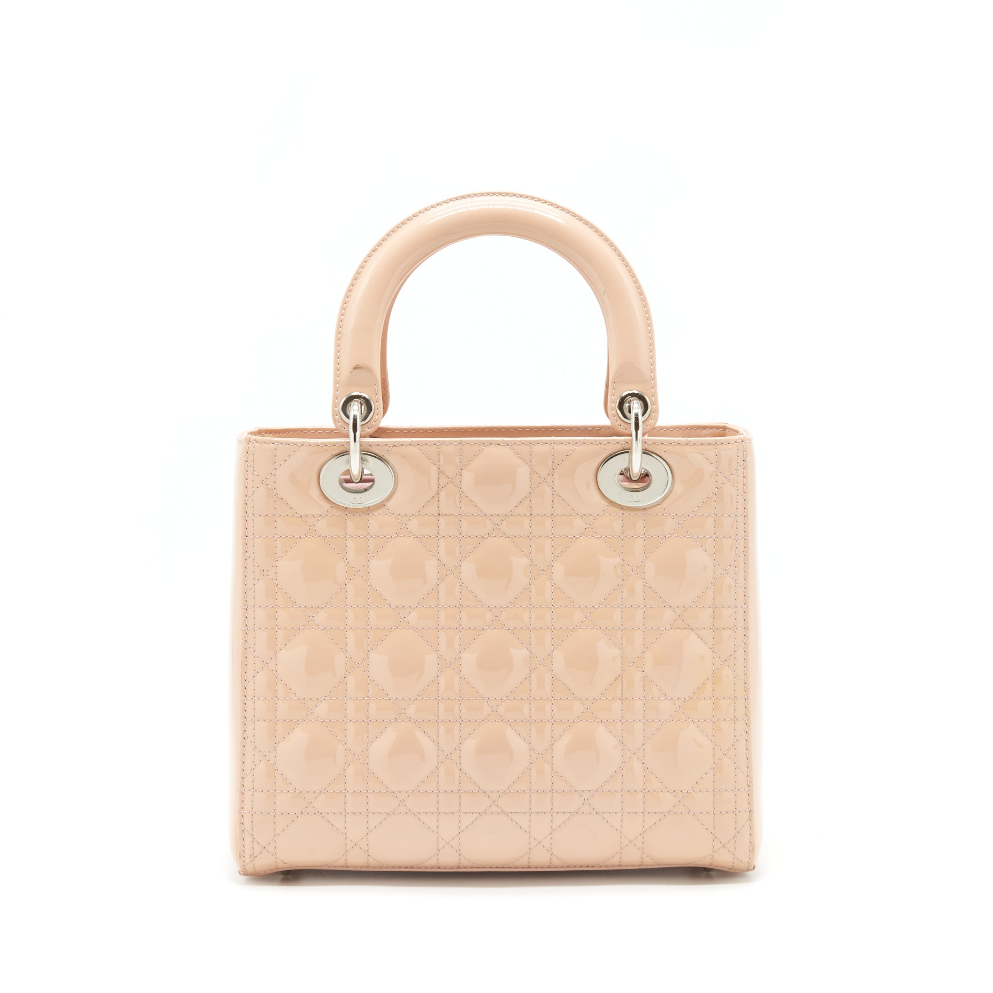 DIOR MEDIUM LADY DIOR BAG PATENT LIGHT PINK SHW