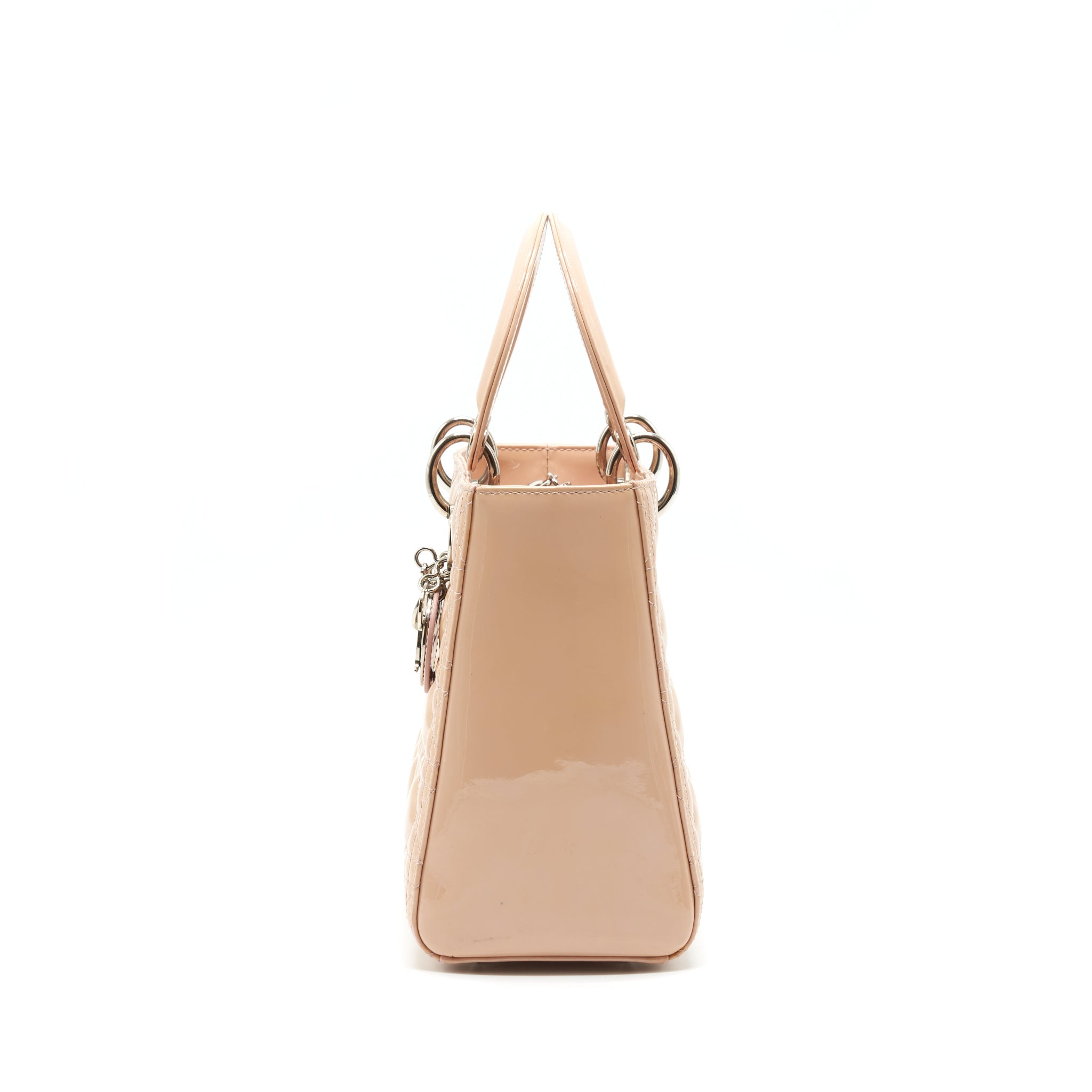 DIOR MEDIUM LADY DIOR BAG PATENT LIGHT PINK SHW