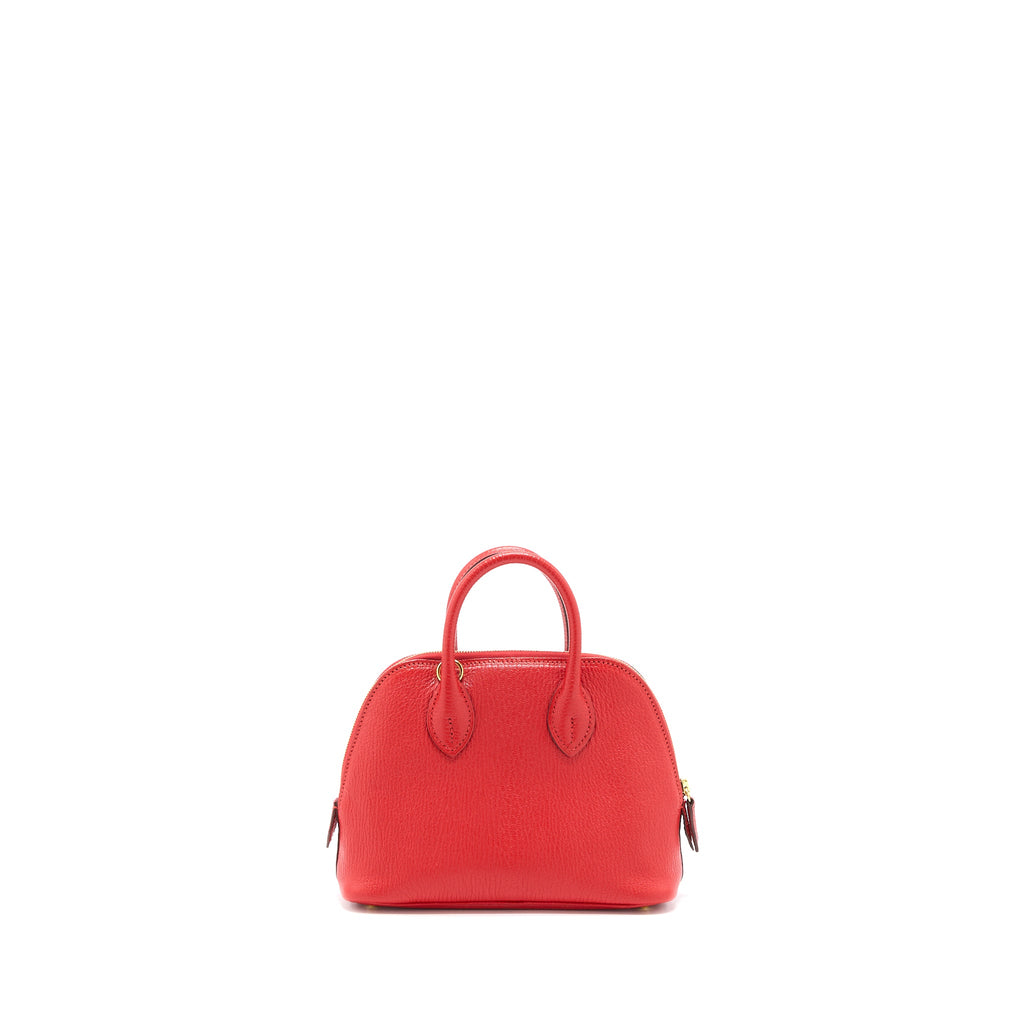 HERMES MINI BOLIDE CHEVRE ROUGE DE COEUR GHW