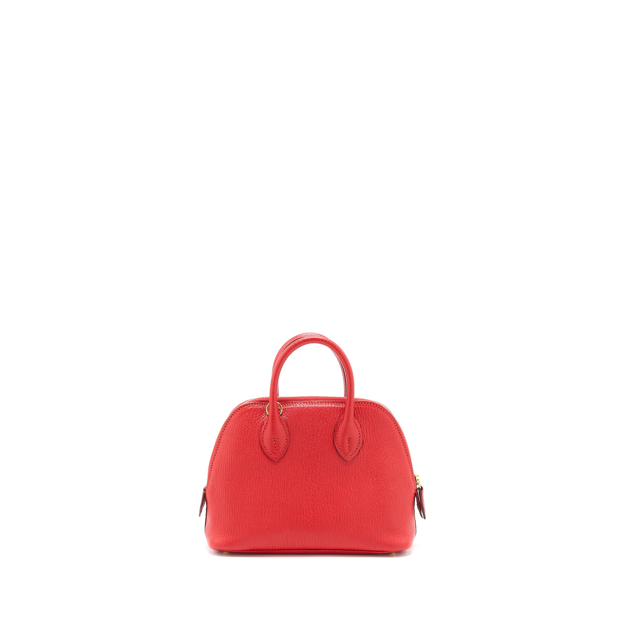HERMES MINI BOLIDE CHEVRE ROUGE DE COEUR GHW