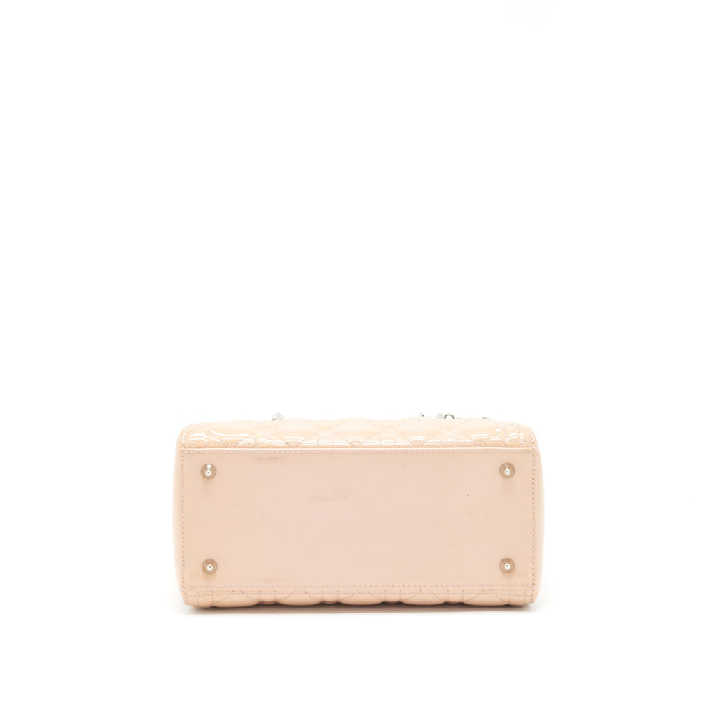 DIOR MEDIUM LADY DIOR BAG PATENT LIGHT PINK SHW