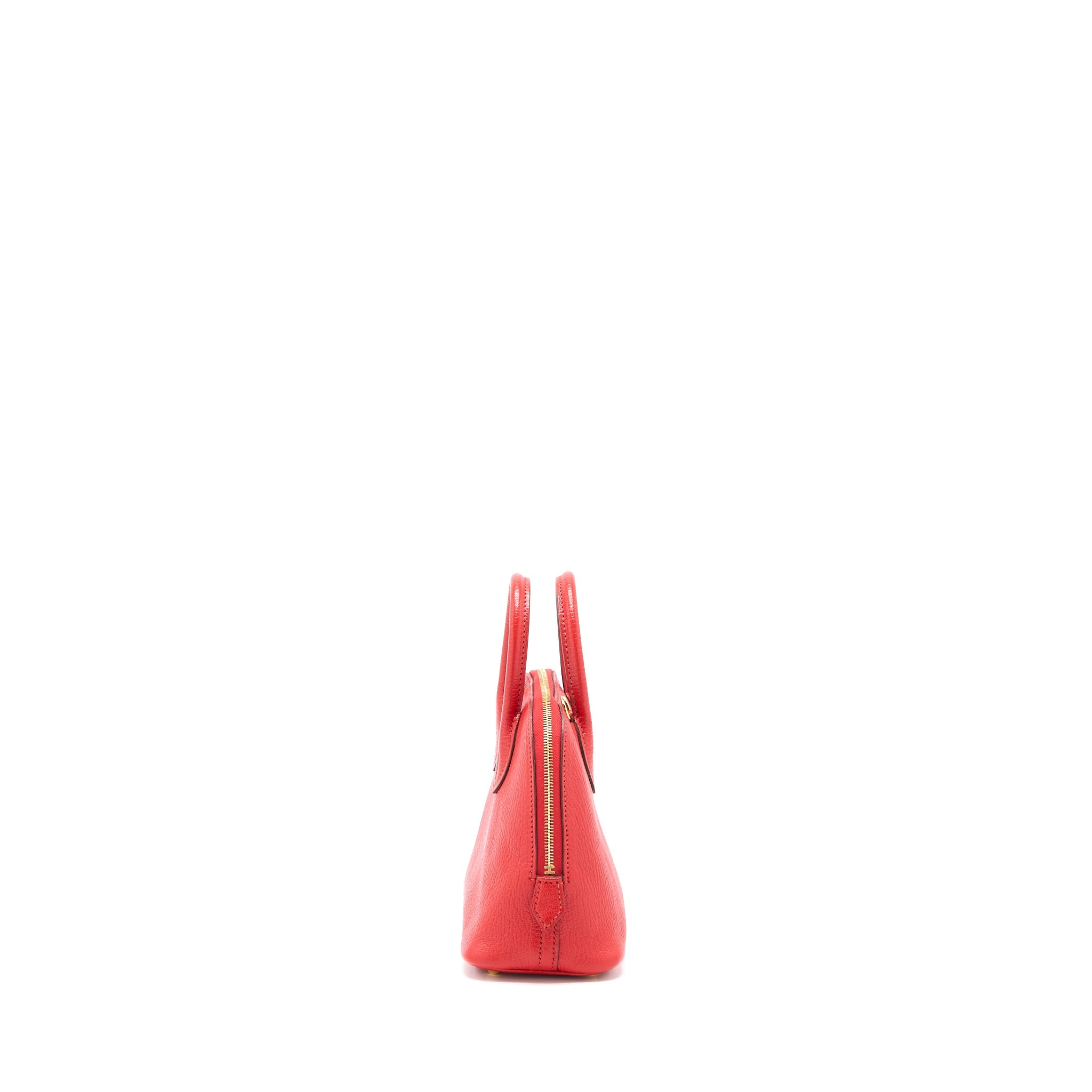 HERMES MINI BOLIDE CHEVRE ROUGE DE COEUR GHW