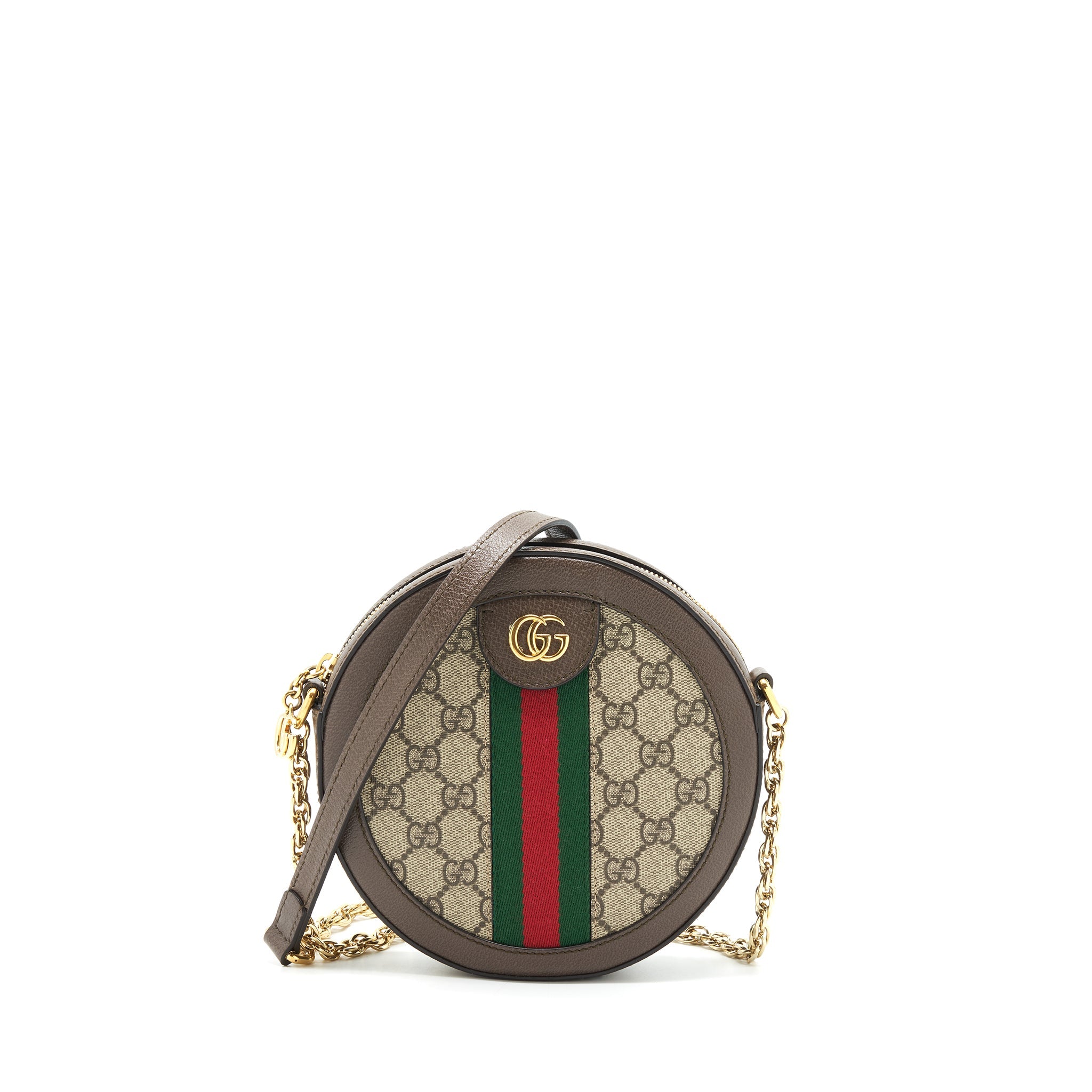 GUCCI OPHIDIA CROSSBODY ROUND BAG GHW