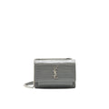 SAINT LAURENT MINI SUNSET SHOULDER BAG GREY SHW